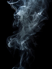 Abstract white smoke or steam swirls