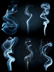 Fototapeta premium Abstract white smoke or steam swirls
