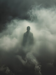 Abstract white smoke or steam swirls