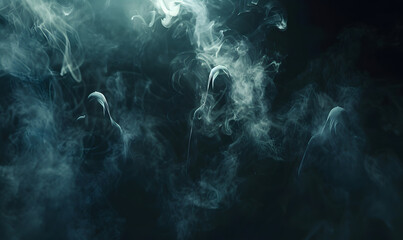 Abstract white smoke or steam swirls