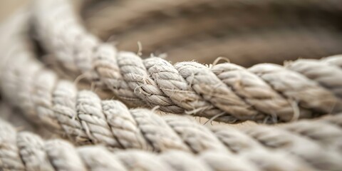 Lasso rope in sharp focus. Concept Cowboy Lifestyle, Western Charm, Rodeo Artistry