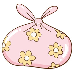 Illustration of Garbage bag cartoon doodle retro groovy