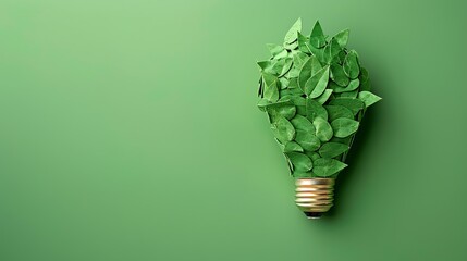 Green paper light bulb, Corporate social responsibility, eco-friendly, business