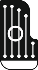 Black and white car audio speaker grille icon showing audio equipment for music and sound systems