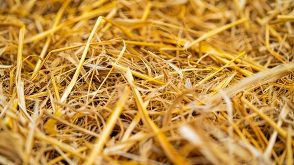 A close up of yellow straw.