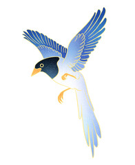 Naklejka premium blue bird flying