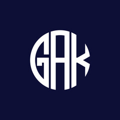 gak circle logo design