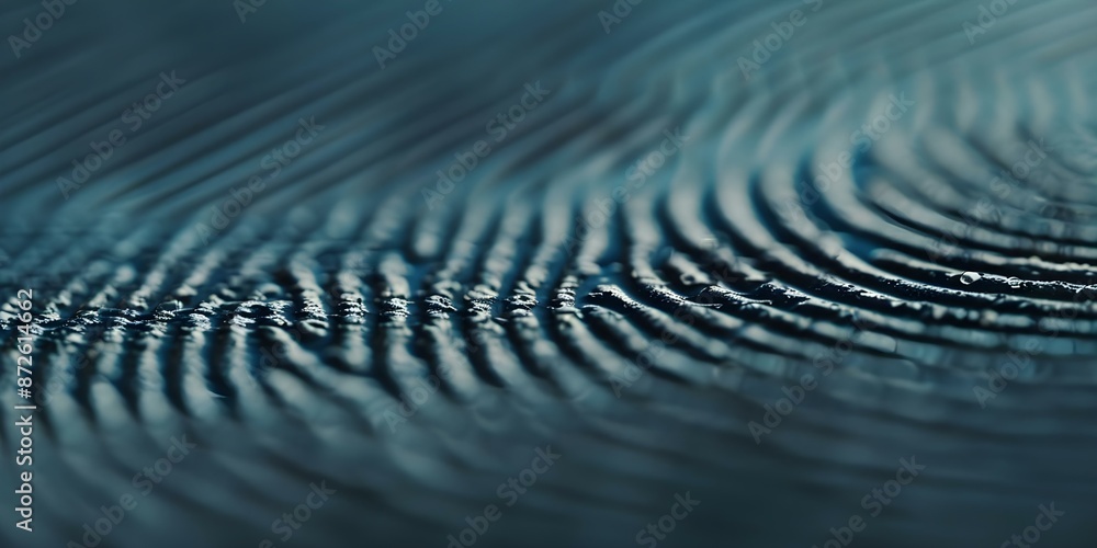 Poster advanced fingerprint analysis technology for improved security and personnel identification. concept
