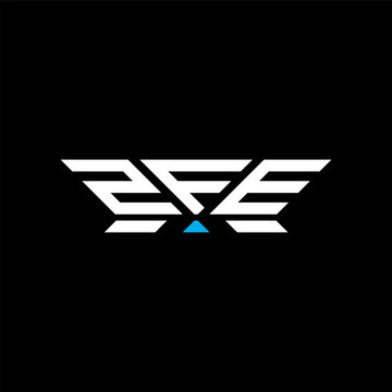 ZFE letter logo vector design, ZFE simple and modern logo. ZFE luxurious alphabet design