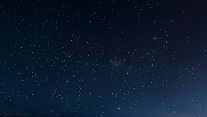 Minimalistic 3D Rendering of a Dark Night Sky Filled with Stars, Perfect for Copyspace and Banner Designs, Creating a Calm and Serene Atmosphere