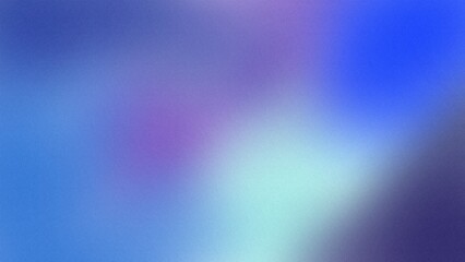 Abstract background Flat style. Freeform blue gradient color background with defocused blur and noise effects. Light and dark blue colors copy space 