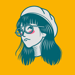 Character design avatar flat minimalist 112