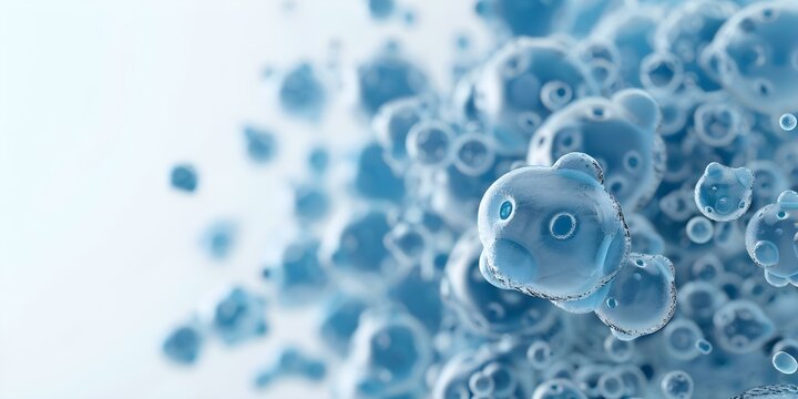 Realistic 3D illustration of flatulence odor molecules on a white background. Concept 3D Illustration, Flatulence Odor, Molecules, White Background, Realistic