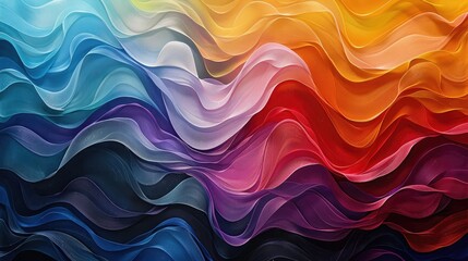Dynamic waves of vibrant abstract colors