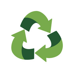 Recycle symbol on white background. Vector.
