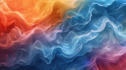 Fototapeta premium Dynamic waves of vibrant abstract colors
