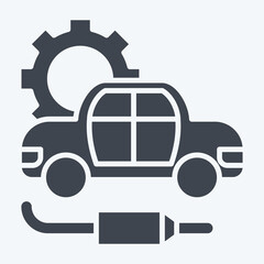 Icon Exhaust. related to Car Maintenance symbol. glyph style. simple illustration