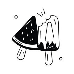 Ice cream cup in modern style, ready to use and download