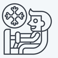 Icon Air Conditioning Diagnosis. related to Car Maintenance symbol. line style. simple illustration