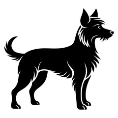black-dog-vector-silhouette vector illustration.
