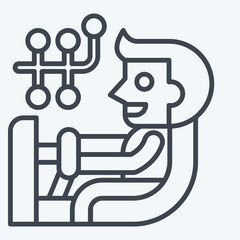 Icon Wheel Alignment. related to Car Maintenance symbol. line style. simple illustration