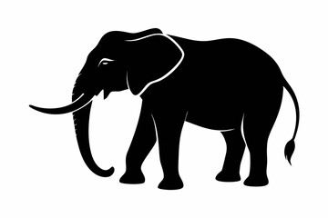 elephant isolated on white, elephant vector illustration, elephant silhouette, animal silhouette isolated vector Illustration, png, Funny cute elephant, Jumping cartoon elephants
