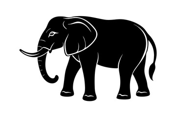 elephant isolated on white, elephant vector illustration, elephant silhouette, animal silhouette isolated vector Illustration, png, Funny cute elephant, Jumping cartoon elephants
