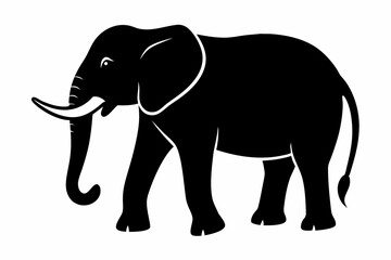 elephant isolated on white, elephant vector illustration, elephant silhouette, animal silhouette isolated vector Illustration, png, Funny cute elephant, Jumping cartoon elephants
