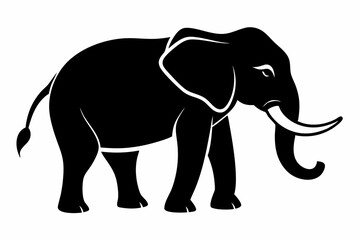 elephant isolated on white, elephant vector illustration, elephant silhouette, animal silhouette isolated vector Illustration, png, Funny cute elephant, Jumping cartoon elephants
