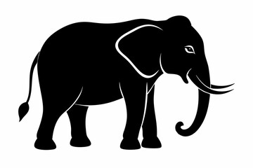 elephant isolated on white, elephant vector illustration, elephant silhouette, animal silhouette isolated vector Illustration, png, Funny cute elephant, Jumping cartoon elephants
