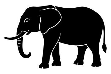 elephant isolated on white, elephant vector illustration, elephant silhouette, animal silhouette isolated vector Illustration, png, Funny cute elephant, Jumping cartoon elephants
