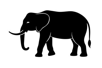 elephant isolated on white, elephant vector illustration, elephant silhouette, animal silhouette isolated vector Illustration, png, Funny cute elephant, Jumping cartoon elephants
