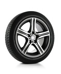 Modern Car Tire and Alloy Wheel