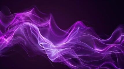 Flowing purple waves creating a luxurious and dynamic abstract background