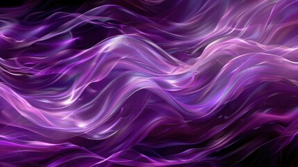 Naklejka premium Flowing purple waves creating a luxurious and dynamic abstract background