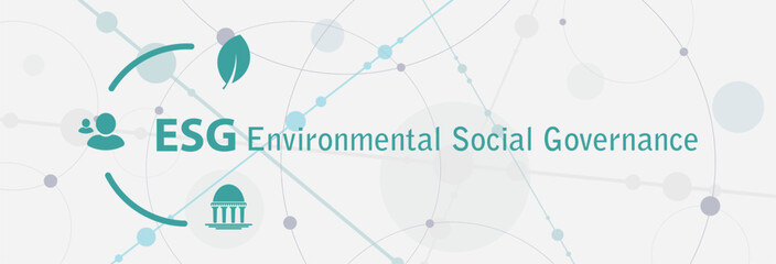 esg icons on white background	