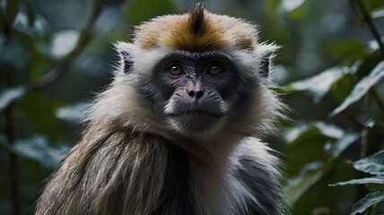 Obraz premium close up of a black faced monkey 