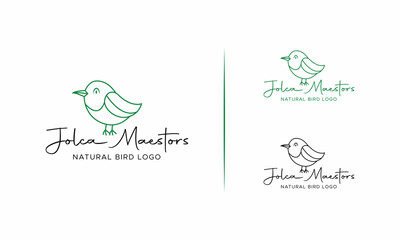 Bird logo outline, Photography logo outline with vector editable file