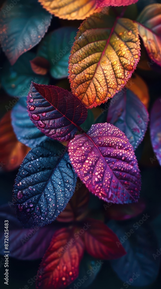 Poster abstract macro shot of vibrant petals with ample space for text, perfect for nature and creative con