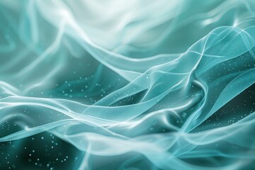 Fototapeta premium White and blue wavy abstract image with depth