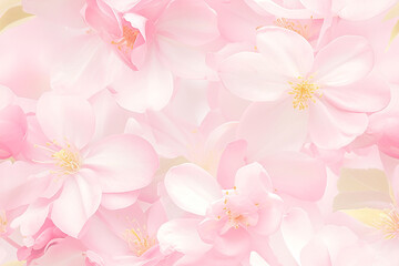 Seamless pattern with soft pink flowers, creating a gentle, feminine design.