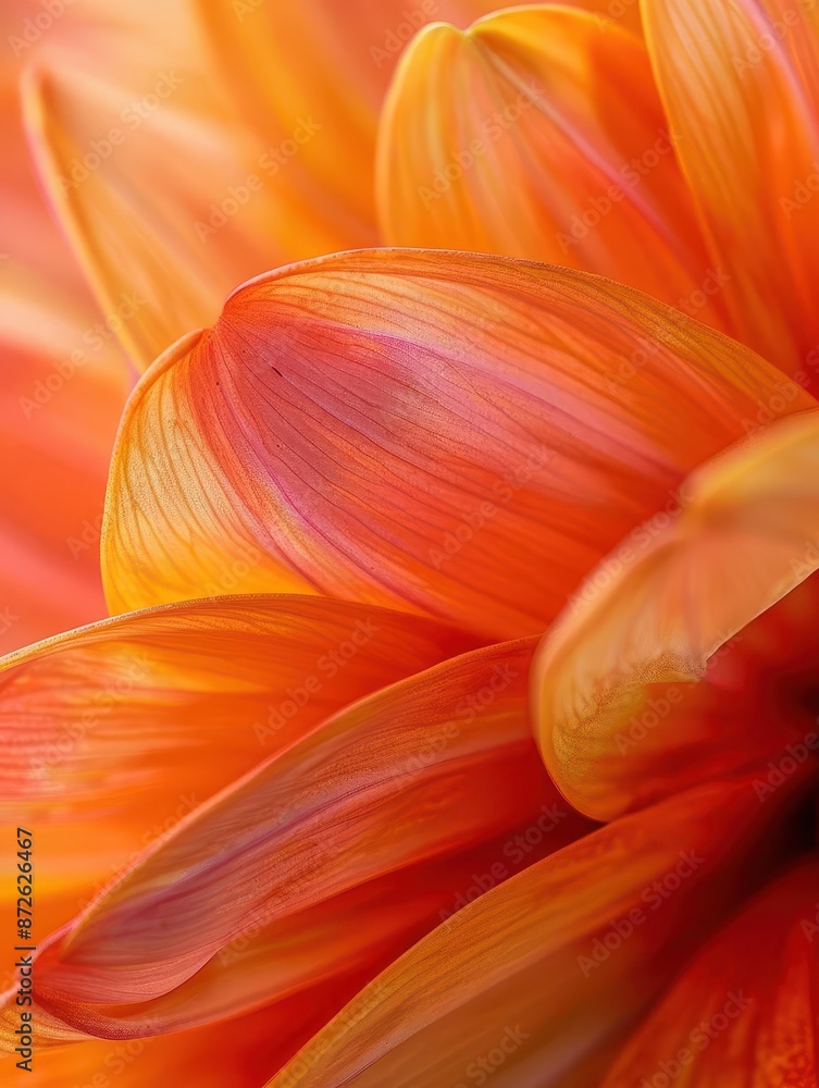 Poster an abstract macro shot capturing the vibrant petals with ample space for text, perfect for nature an
