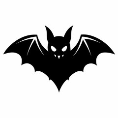 Halloween bat vector black silhouette