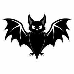 Halloween bat vector black silhouette