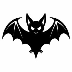 Halloween bat vector black silhouette