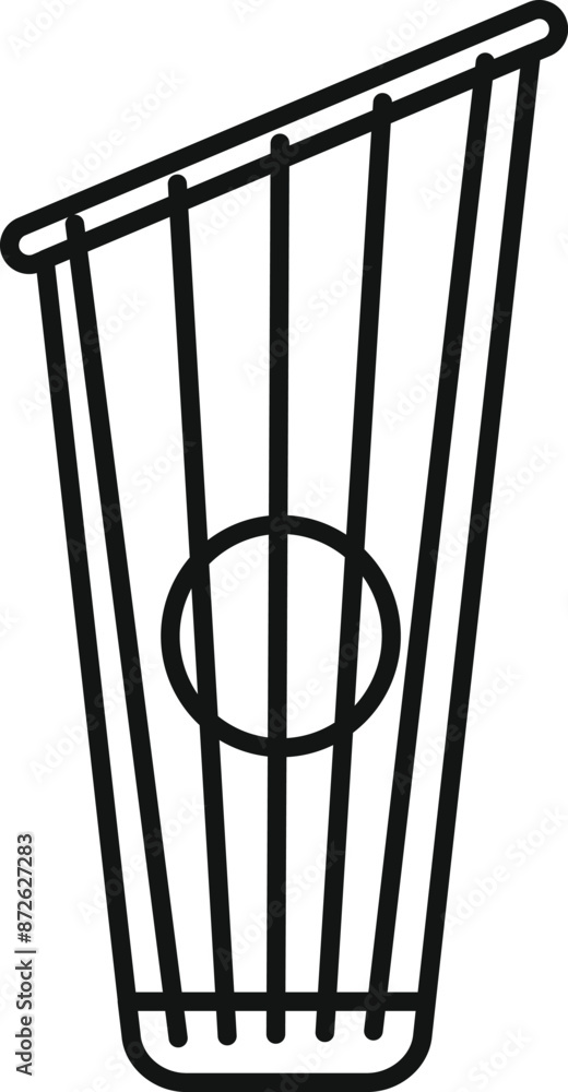 Poster ancient greek lyre playing music with strings and sound hole