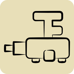 Icon Steering Gearbox. related to Car Maintenance symbol. hand drawn style. simple illustration