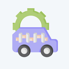 Icon Crankshaft. related to Car Maintenance symbol. flat style. simple illustration