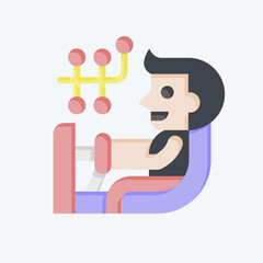 Icon Wheel Alignment. related to Car Maintenance symbol. flat style. simple illustration