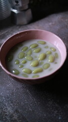 Colorful ball flour in coconut milk (Bua Loi), Thai dessert